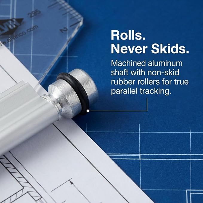 Alvin, Professional Parallel Gilders, Premium Rolling Ruler, Drafting and Architecture Tool for Students, Hobbyists, and Professionals - 10 Inches