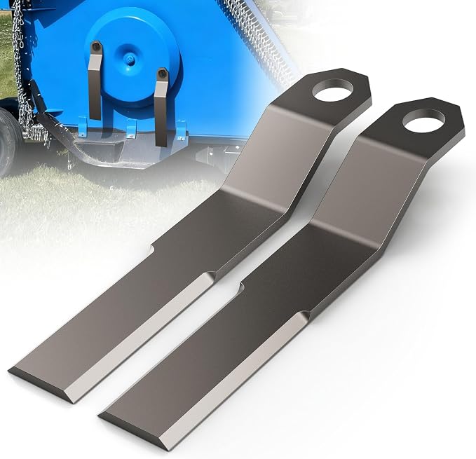 WooFog 7 mm Brush Hog Blades, Bush Hog Blade, Bush Hog Replacement Blades, Skid Steer Brush Cutter Blade, Heavy Duty Ar400 Steel Compatible with Mower King Skidsteer (2-3/8" x 14" x 3/8")