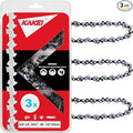 KAKEI 10 Inch Chainsaw Chain 3/8" LP Pitch .043" Gauge 40 Drive Links, Fits Ryobi P546, Worx WG322, LCS1020, CMCCS610D1 - R40 (3 Chains) - Semi Chisel