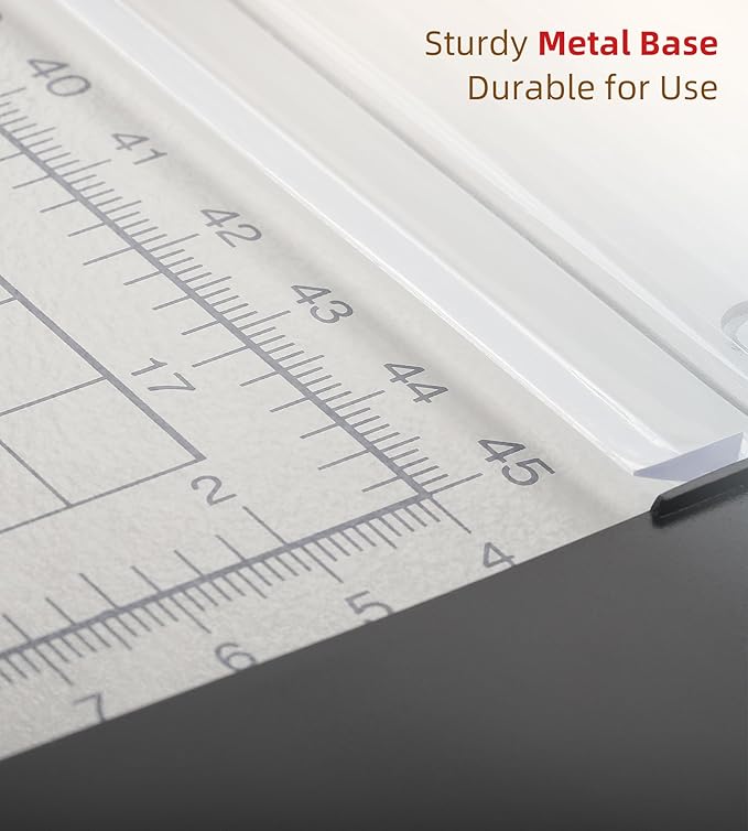 Firbon 15" Rotary Paper Trimmer with Replaceable Blade, Heavy Duty 10-Sheet Capacity Cutter for Cardstock, Photos, Scrapbooking, Office, School & Studio