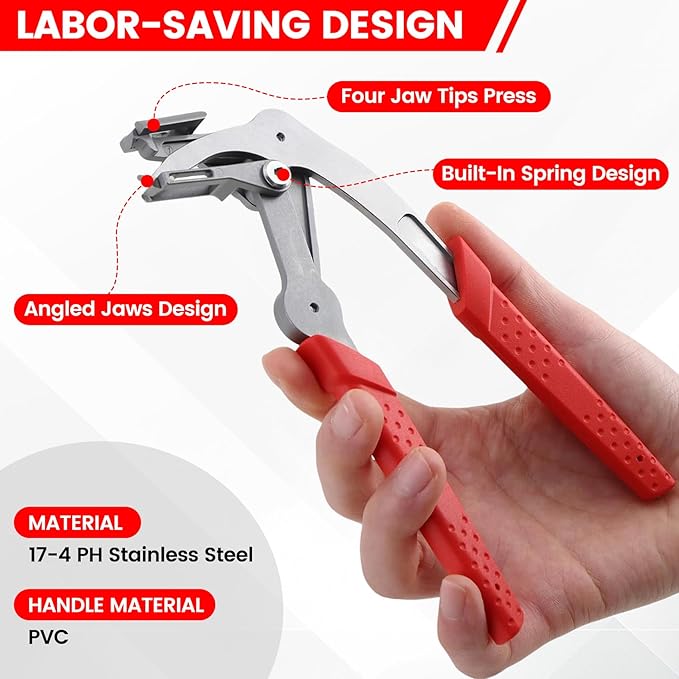 Car Clip Pliers, Panel Clip Removal Tool, Professional Auto Clip Removal Pliers for Automotive Plastic Fasteners, Push Pin & Door Trim, Damage-Free Interior & Exterior Disassembly Tool