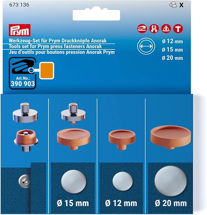 Prym Vario Tools Set Anorak 12-15-20 mm