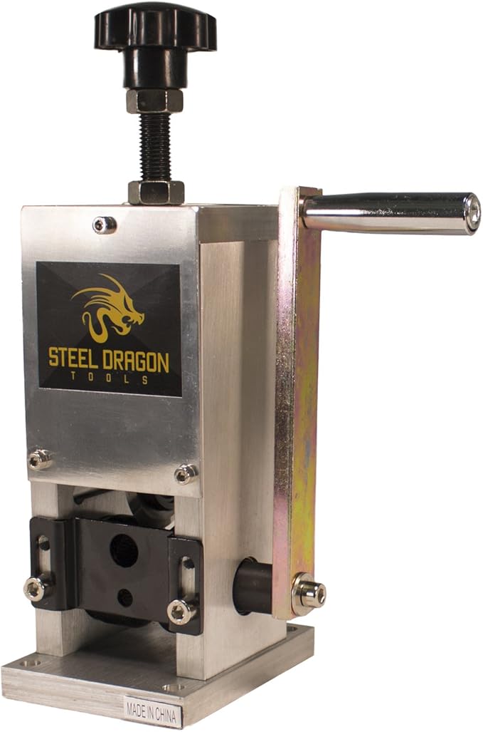 Steel Dragon Tools WRA15 Benchtop Manual or Drill Powered 0.15 in. to 1 in. Automatic Wire Stripping Machine Strip Scrap Copper Wire Stripper