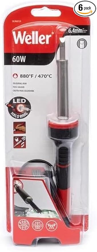 Weller 60W/120V Soldering Iron Kit, LED Halo Ring - WLIRK6012A (Pack of 6)