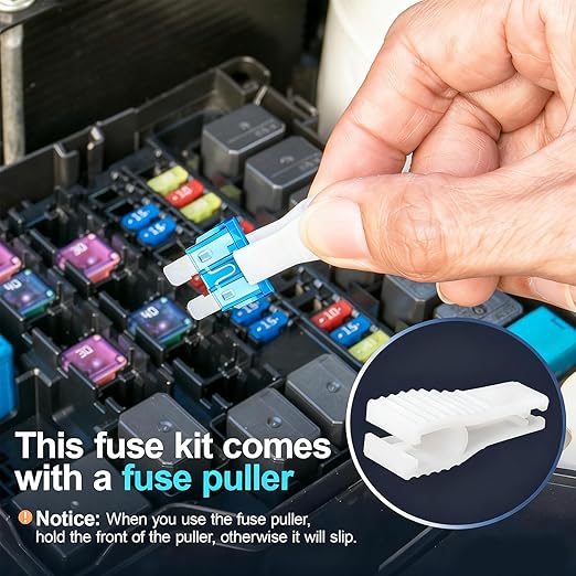 JOREST 60Pcs Standard Car Fuse Kit -Replacement Fuses Assortment Kit for Car/RV/Truck/Motorcycle(2Amp 3A 5A 7.5A 10A 15A 20A 25A 30A 35A 40A) - Standard Blade Fuses Automotive + Auto Fuse Puller