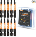 toolant 1/8" Impact Hex Bits Set 10pcs, 1/4” Hex-Shank Allen Wrench Drill Bit Set,S2 Steel, CNC Machined Tips with Magnetism, 2” Long with Storage Box