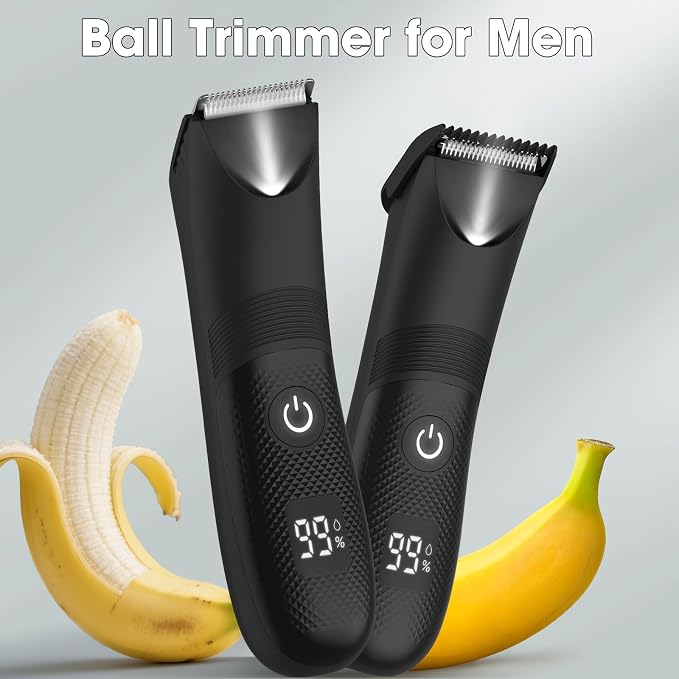 Manscape Body and Ball Trimmer for Men, Pubic Groin Hair Trimmer Ball Shaver Body Groomer Men, Wet/Dry Smooth Shaving, IPX7 Waterproof