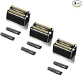 3 pack Replacement Foil and Cutters Compatible with BaBylissPRO Barberology FXFS2 Shaver Metal shaver foil replacement heads,Black