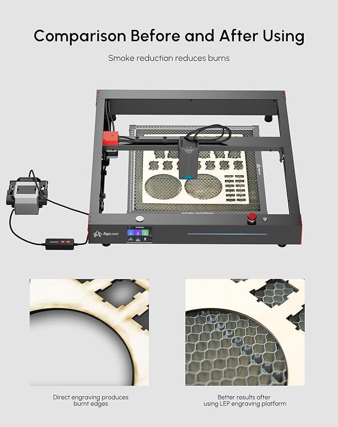 Algolaser Honeycomb Laser Bed - 450x450mm Honeycomb Working Table - Aluminum Honeycomb Panel for Laser Engraver - Laser Engraving Accessories for Most Laser Engraver & Cutter Machine (15.7x15.7 in)