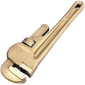 CS Unitec | Non-Sparking Pipe Wrench | American Type | 10 in. | Max Dia. 1-3/16 in. | TUV Certified | Aluminum Bronze | Non-Magnetic | Corrosion Resistant | EX502-10A