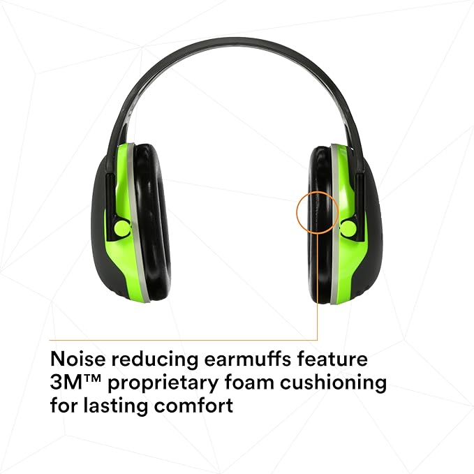 3M PELTOR Hearing Protection Earmuffs, X4 Series Noise Protection, Construction, Manufacturing, Assembly, Sanding