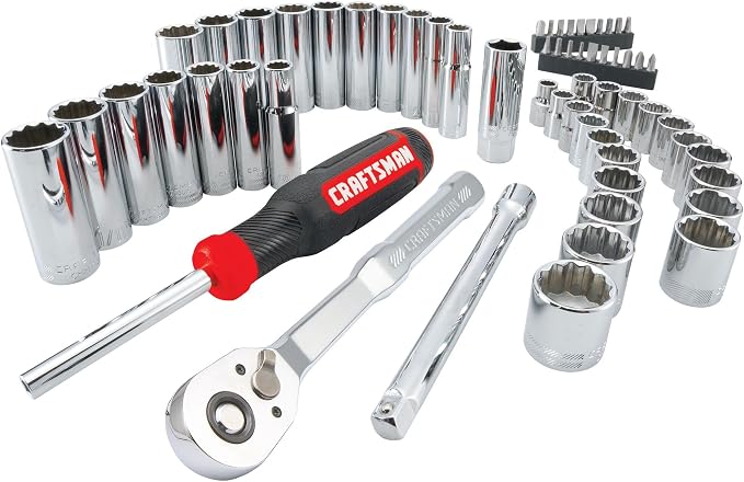 CRAFTSMAN Mechanics Tool Set, 3/8 Inch Drive, 61 Piece (CMMT45161)