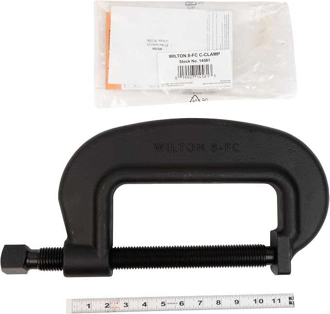 Wilton Brute Force C-Clamp, 8-1/2" Opening, 3-7/8" Throat, 31250 Lbs. Clamping Force (Model 8 F.C.) (Pack of 2)