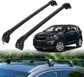 ERKUL Heavy Duty Roof Rack Cross Bars for Kia Sportage 2011-2016 | Upgraded Aero Aluminum Crossbars with Smart Clamp System | Compatible with Flush Rails - Black