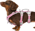 No Escape Dog Harness, Escape Proof Harness, Fully Reflective Harness with Padded Handle, Breathable,Durable, Adjustable Vest for Small Dogs Walking, Training, and Running Gear（Pink,S