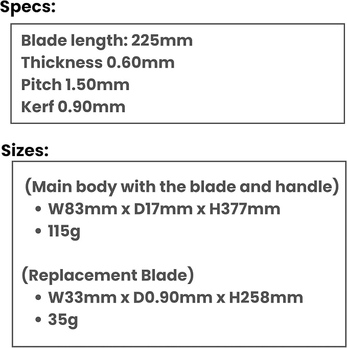 Z-saw Pipe Saw 240 with 5 Replacement Blades Set, English Replacement Manual Included, Ideal for PVC Pipe, Japanese Hand Saw