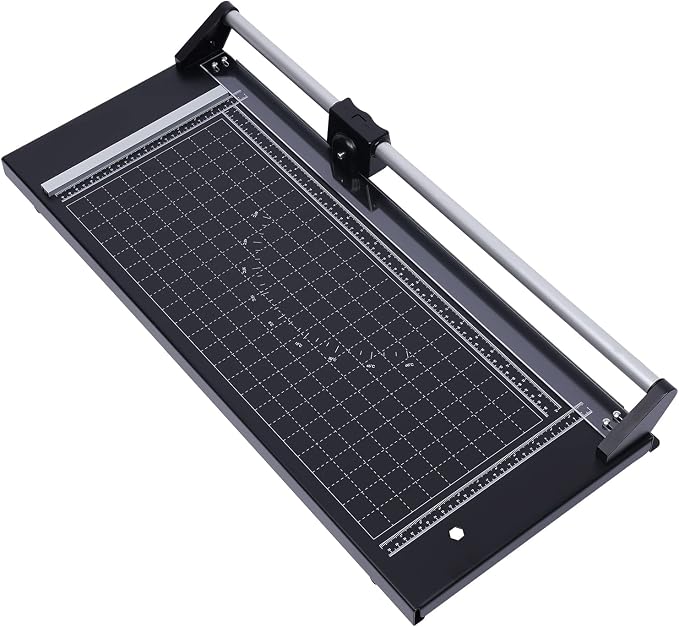 Manual Precision Sliding Rotary Paper Trimmer 24 Inch Photo Paper Film PVC Rolling Cutter Trimmer Paper Craft Tool with Sharp Blade