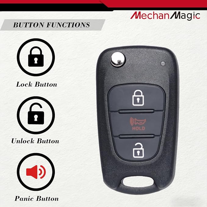 Flip Key Fob Replacement Fits for Kia Soul 2010-2013 | FCC ID:NYOSEKSAM11ATX (AM F/L) Keyless Entry Key Remote Control 95430-2K340 3 Button 315MHz (Set of 2)