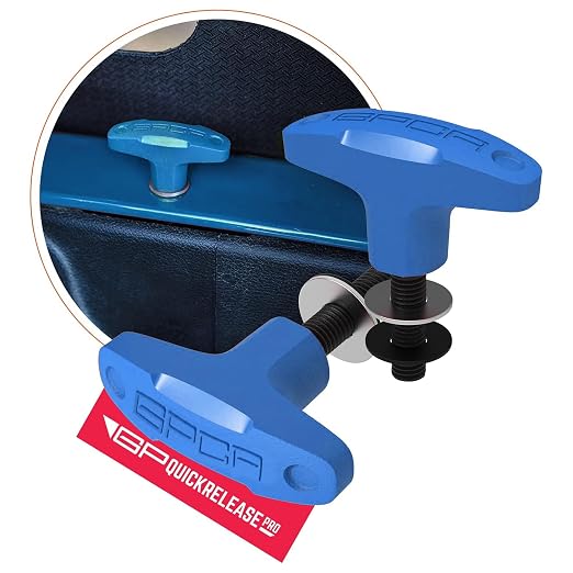 GPCA Quick Release Tie Down GP Anchor PRO, Wrangler JL 2018-2025 | w/o Nut, M8 25mm Thumbscrew, Hardtop Removal, Jeep Accessories & Cargo Tie Down (6PC, Blue)