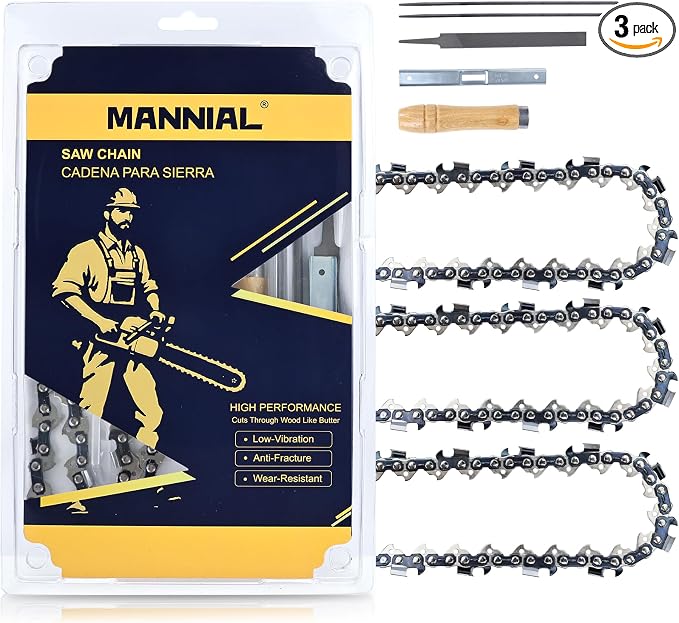 3 Pack 20 Inch Chainsaw Chain 3/8" .050" 72DL Fits S83G Husqvarna, Stihl