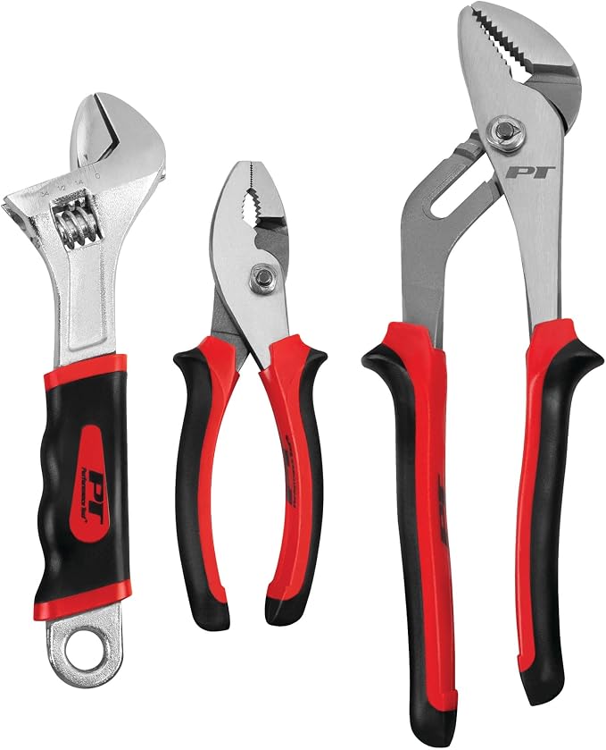 Performance Tool W1733 3-Piece Pliers and Wrench Set