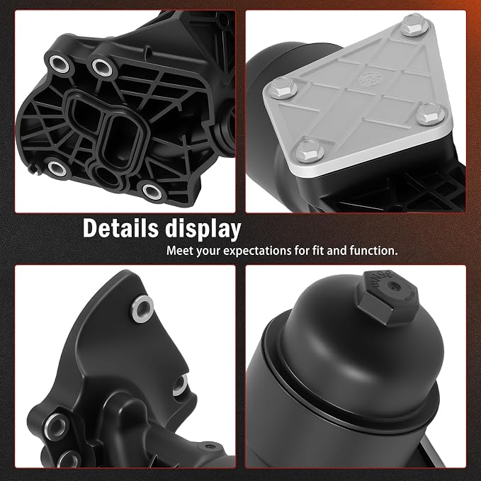 26300-3CAB1 Oil Filter Housing Assembly Compatible with 2015-2018 Sedona,2014-2016 Cadenza,2012-2018 Sorento, 2013-2018 Santa Fe, 2019 Santa Fe XL,2012-2017 Azera Replaces OE 26300-3CAB0