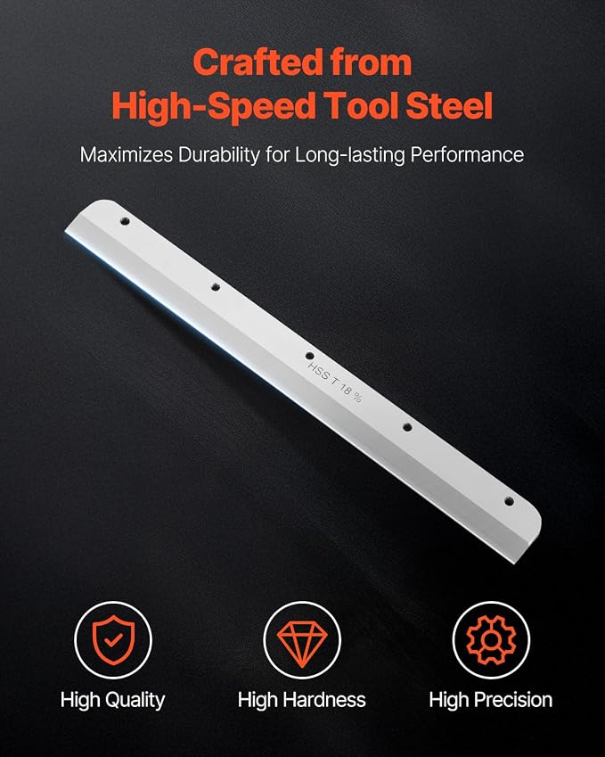 VEVOR Paper Cutter Blade, Heavy Duty Steel Blade Replacement Suitable for Professional Cutter E330D/E330S, Paper Trimmer Machine Spare Blade,585 x 44 x 6 mm