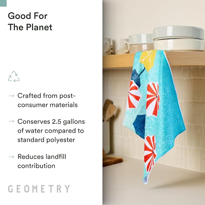 GEOMETRY Spring Kitchen Towels - Quick Dry Microfiber Cloth Spring & Summer Dish Towels for Kitchen Drying - Premium Quick Dry Towel - Cute Bananas, 18" x 30" - 1-Pack
