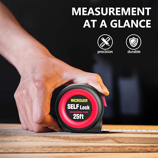 Dad Gifts from Son Daughter, Tape Measure25FT Self-Locking, Steel Made Retractable Measurement, Imperial/Metric Scale, Easy to Read, Used for Architects, Carpenters, Handicrafts. (25FT)