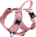 ICEFANG Dog Halter Harness with Metal Buckles,Dog Strap Vest for Small Dogs | Control Handle,Summer-Cooling,Reflective,Front Hook,Adjustable,Soft Padded,No Pull,Pink,Small