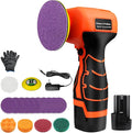 Cordless Sander, 3" Palm Sander with 16.8V 3.0Ah Li-ion Battery, 3500RPM Mini Polisher, 19 Accessories Sanders Tool for Sanding/Polishing/Waxing/Cleaning