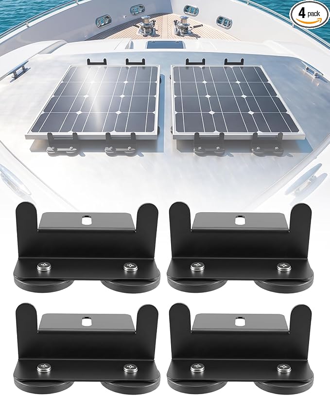 Magnetic Solar Panel Mount No Drill Z Bracket Kit for RV Boat Roof