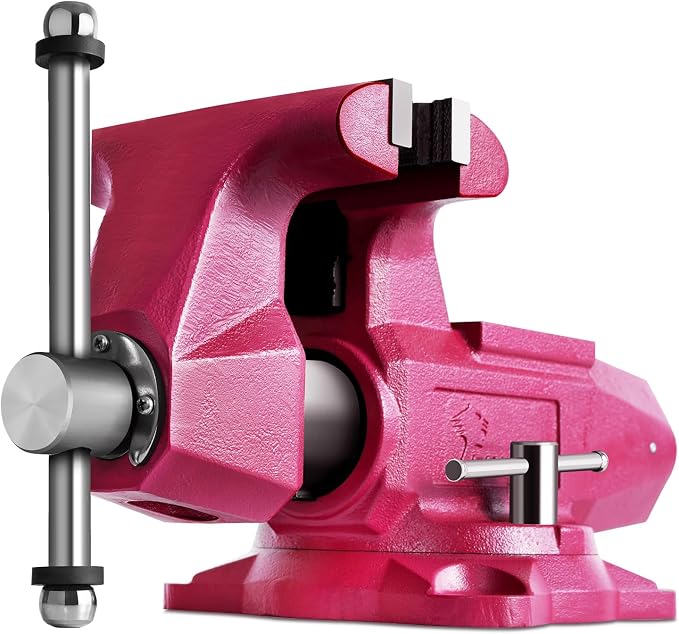 Forward 1740 4 Inch Bench Vise Heavy Duty with Anvil and 360° Swivel Base