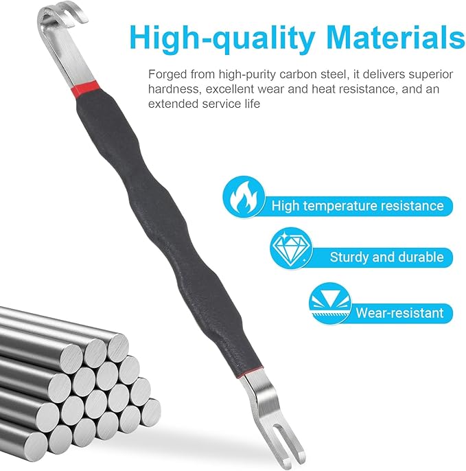 Automotive Electrical Terminal Connector Separator Removal Tool, Electrical Connector Removal Tool with Non-Slip Grip and 2-in-1 Dual End Design, Universal for Most Cars, Trucks, SUVs, Black