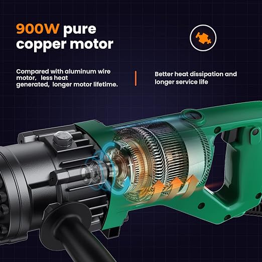Anbull 900W Electric Hydraulic Rebar Cutter, Cutting up to 5/8 Inch 4-16mm #5 Rebar, with Replaceable Jaw Blades, Cutting Speed 2.5-3.0S (900W RC-16)