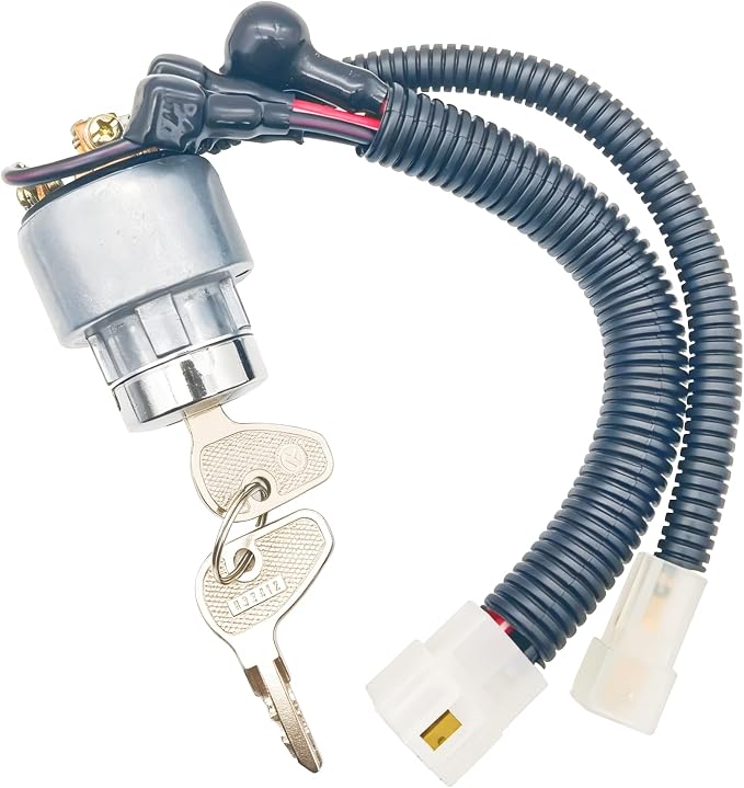 35080-31820 Ignition Switch Replacement For Kubota L Series | Ignition Switch with Keys 4 Position 5 Termials Replacement for Kubota Tractor L-Series (L2650DT, L2950DT, L3450DT)