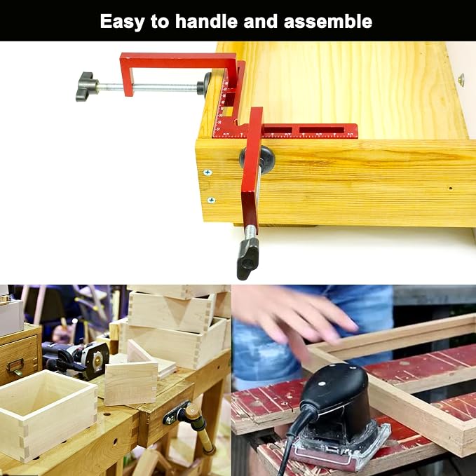 90 Degree Positioning Squares Right Angle Clamps for Woodworking - 4 Pack 5.5"Aluminum Alloy Woodworking Corner Clamps, for Picture Frame, Cabinet, Boxes, Drawers (4Pack 5.5'')