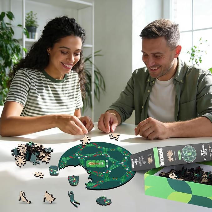 FIFA Mexico Ball-Wooden Puzzle for Adult, 200 Pieces Irregular Shape Puzzle, 5MM Thick, Creative Collectible Gift Fans, Officially Licensed Product, 10 * 10"