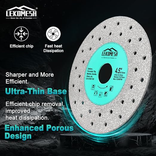 Rock Slab Grinding Disc - 4.5 inch Glass Cutter Disc (10pcs), Granite Cutting Blade, Diamond Grinder Wheel for Rock Slab, Stone, Tile, Marble, Granite, Glass Diamond Saw Blades