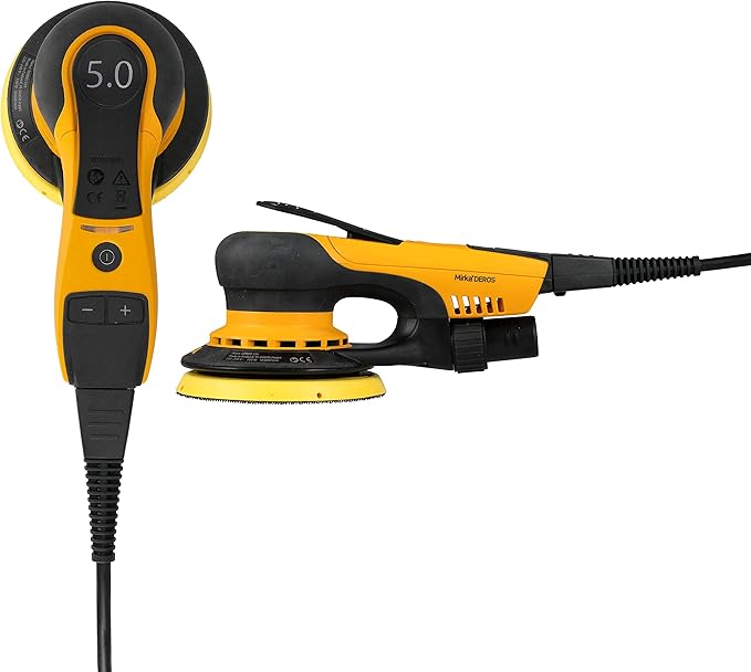 Mirka DEROS 550X CV - 5" Hook & Loop, 5.0mm Random Orbital Sander with Case - 110V Electric Power Tool for Woodworking, Drywall, Automotive Car & Wood Sanding - Professional Dust-Free Sander