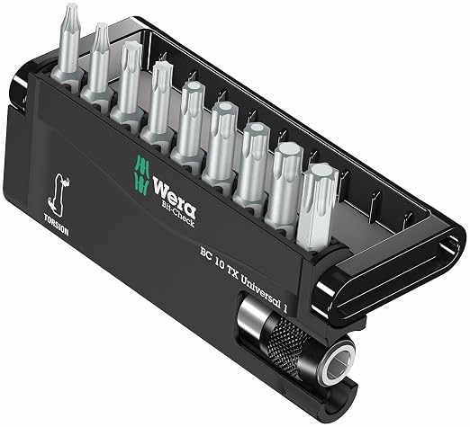 Wera - 5056164001 Torsion 8167-9 TORX/TZ Sheet Metal Bit Set