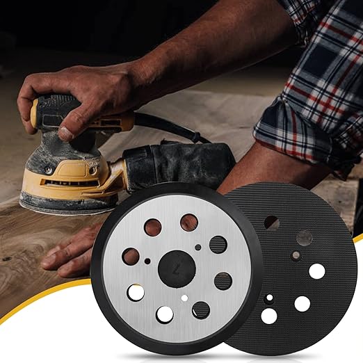 Sander Pad Replacement for Dewalt, 2 Pack 5" 8 Hole Hook and Loop Orbital Sander Metal Pads Compatible with DeWalt DW420 DW421 DW422 DW423 DW426 D26451 D26453 Orbital Sander (3 Screw Holes)