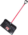 Bully Tools Snow Shovel with Fiberglass D-Grip – Heavy Duty Wide Scoop and Push Shovel for Driveway, High Strength Steel Tool for Snow Removal with Sharp Edge, Sturdy Ergonomic D-Shape Handle - 22inch