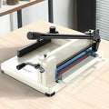 MAKEASY Paper Cutter 12 Inch, Heavy Duty Paper Cutter for A4 Paper, Guillotine Paper Cutter 400 Sheet Capacity, Solid Steel Construction, Beige