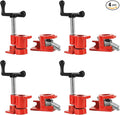 4 Pack 3/4 Inch Pipe Clamps, Wood Gluing Pipe Clamp Set, Heavy Duty Cast Iron Quick Release Pipe Clamps for Woodworking