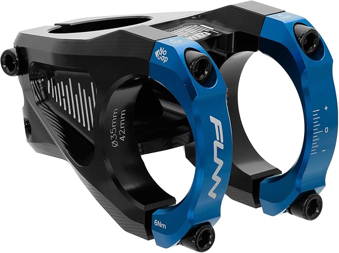Funn Equalizer Stem, 10mm Drop or Rise, 35mm Clamp, 42mm Length (Blue)