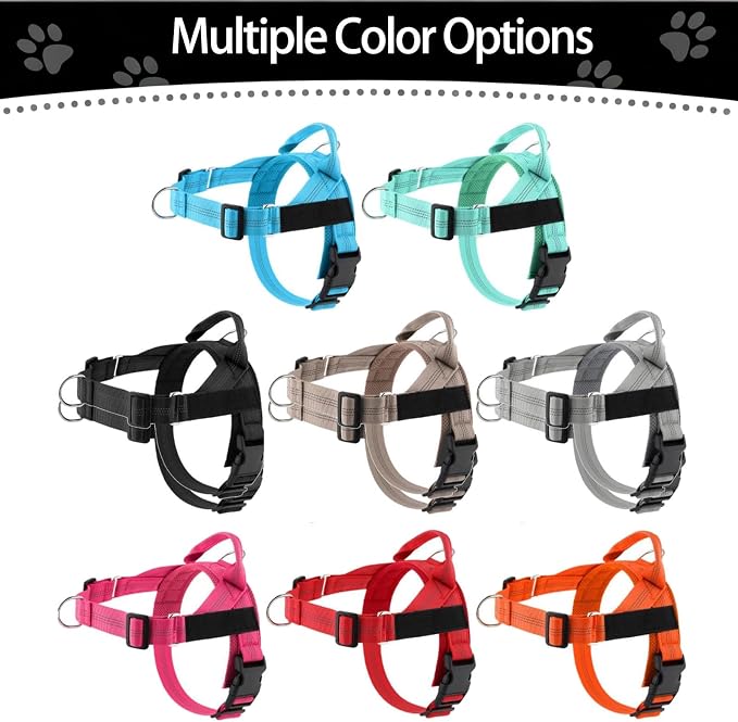 Pawly Lab Co No-Pull Harness,No Pull Dog Harness with Soft Padded Handle | Reflective Adjustable Breathable Mesh Pet Vest,Easy On-Off Soft Padded Harness,Easy for Training Walking for dogs of all size