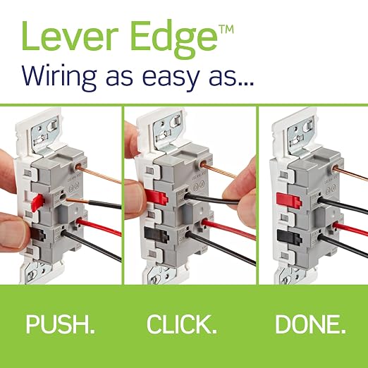 Leviton Lever Edge 15 Amp 3-Way Rocker Switch, 10-Pack, E5603-MW, White