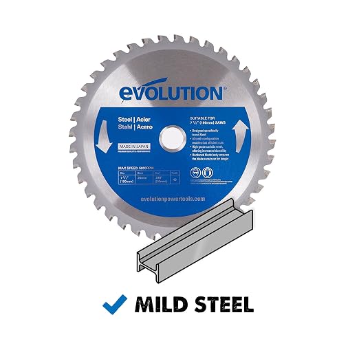 Evolution Power Tools 7-1/2BLADEST Steel Cutting Saw Blade, 7-1/2-Inch x 40-Tooth