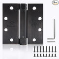 Self Closing Door Hinges 3 Pieces 4-1/2 Inch Oil Rubbed Bronze Auto Close Hinge Adjustable Spring Hinges Square Corner Commercial Door Closer Hinge Iron